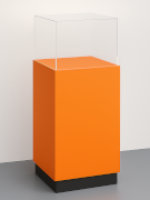 Totem colonna con teca in plexiglass per gioielleria