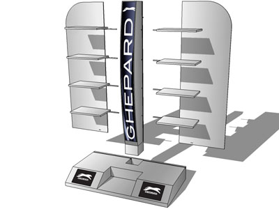 render grafico smontabilità espositore