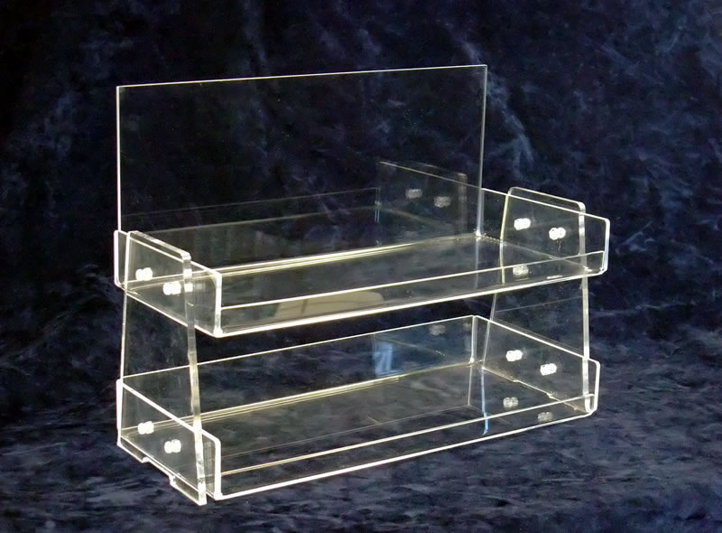 Cubo in plexiglas trasparente, Espositori da banco