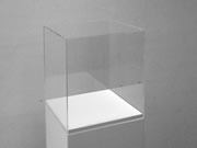 colonna legno cubo plexiglass