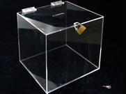 urna in plexiglass con lucchetto