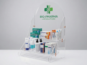 Espositore da banco smontabile in plexiglass