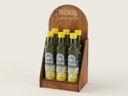 espositore in legno per bottiglie