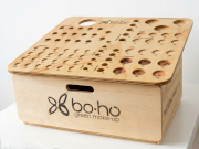 espositore da banco per tester cosmetici in legno