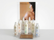 espositore da banco per cosmetici in metacrilato trasparente